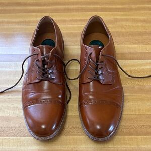 Nunn Bush Tan Leather Cap-Toe Derby Shoes